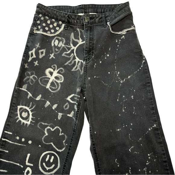 Time and Tru Black and White Straight Leg Pants - Picture 1 of 10